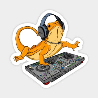 Bearded Dragon DJ Disc Jockey Magnet