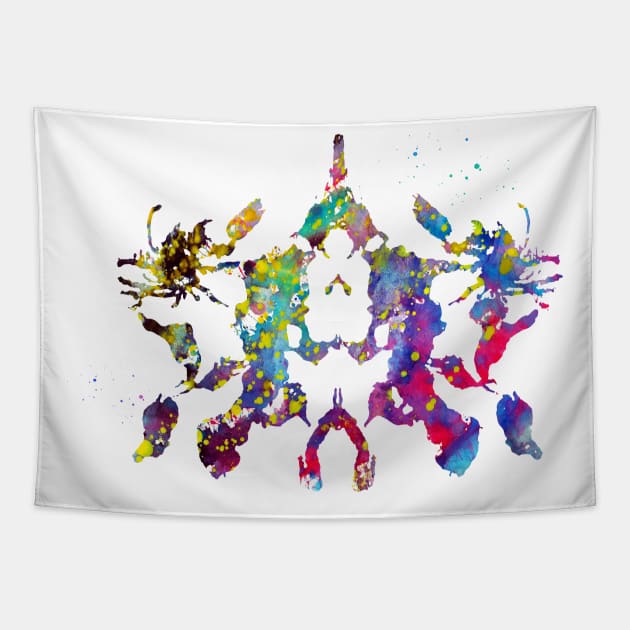 Rorschach inkblot test Tapestry by erzebeth