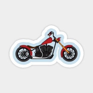 Chopper style motorcycle illustration Magnet