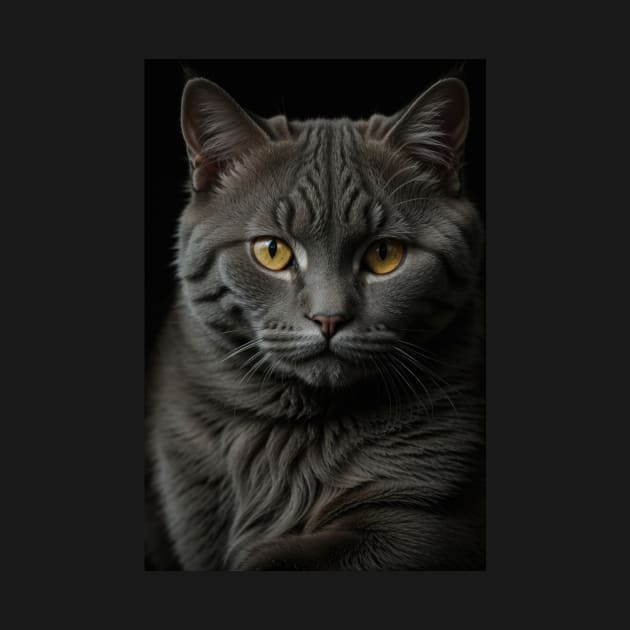 Chartreux cat by hawaiicreations