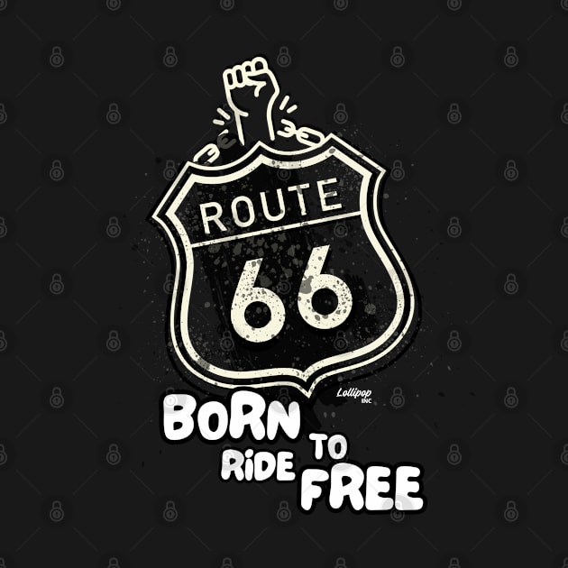 Route 66 - Vintage Classic American Muscle Car - Hot Rod and Rat Rod Rockabilly Retro Collection by LollipopINC