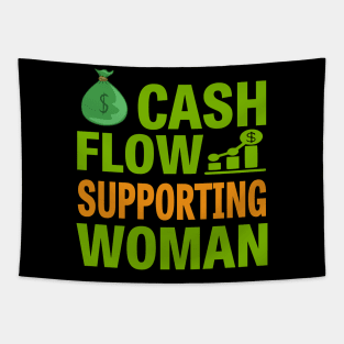 Cashflow Supporting Woman Tapestry