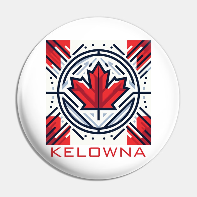 Kelowna BC Canada Flag Pin by Heartsake