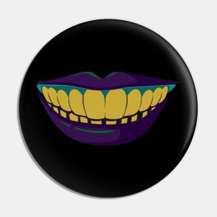 Halloween Purple lips golden smile Vintage Gift Pin