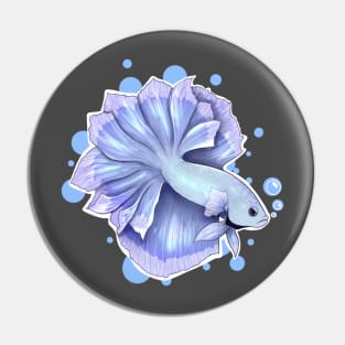Lilac feather tail betta Pin