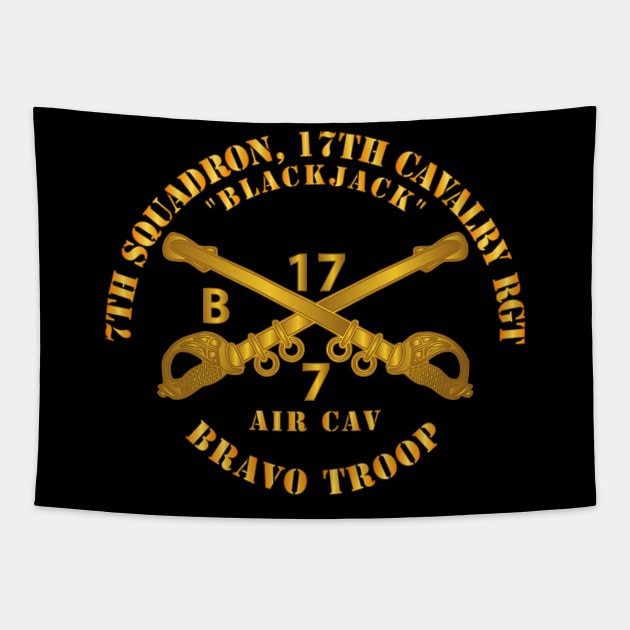 7th Sqn 17th Cav Regt - Bravo Trp - Blackjack Tapestry by twix123844