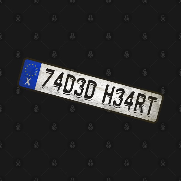 Jaded Heart - License Plate by Girladies Artshop