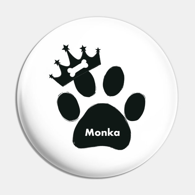 Monka name made of hand drawn paw prints Pin by GULSENGUNEL