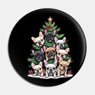 French Bulldog Christmas tree, french bulldog lovers gifts and Merry Christmas Pin