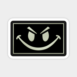 "Glow in the Dark" Style Evil Smiley Magnet