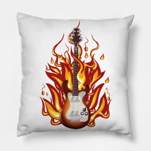 Fire Guitar Pillow