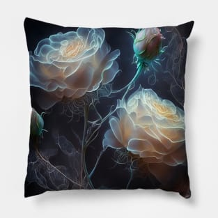 Iridescent pastel roses 5 Pillow