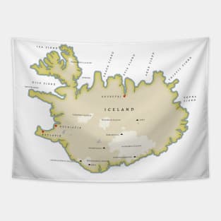 Iceland map Tapestry