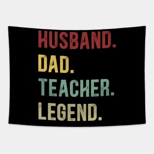 Funny Vintage Retro Shirt Husband Dad Teacher Legend Tapestry