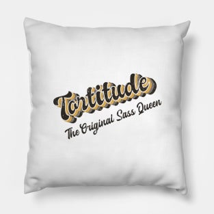 Retro Tortitude Cat Pillow