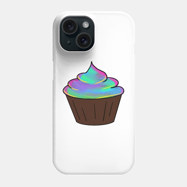 Chocolate  fluorescent cupcake Phone Case by xaxuokxenx