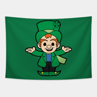 Lucky The Leprechaun Mascot Tapestry