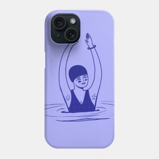 Aquatic Dance - Empowered girl in the pool Phone Case