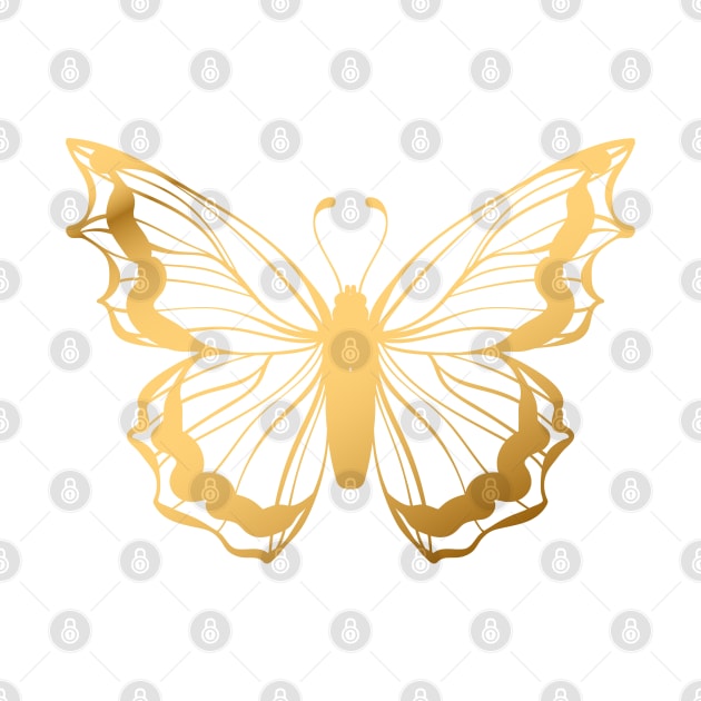 Gold Butterfly by OKUR Creative