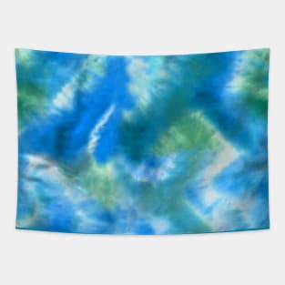 Vibrant Blue Tie-Dye Tapestry