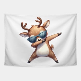 Christmas Reindeer Dabbing Dance Tapestry