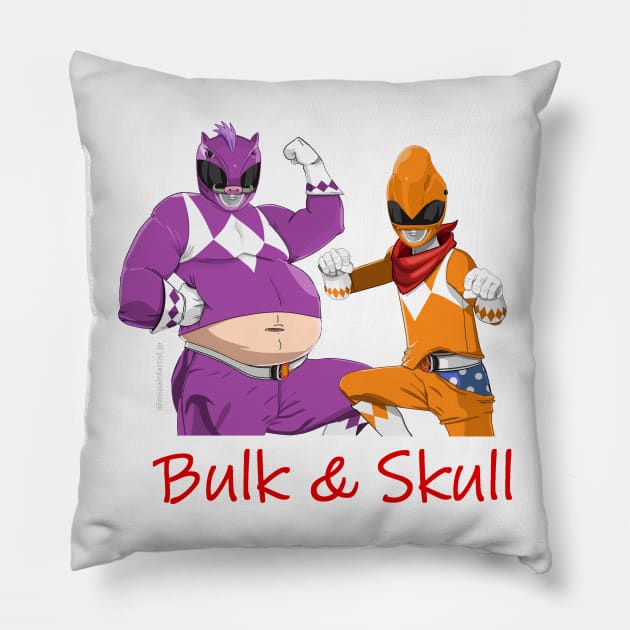 Bulk and Skull Rangers Pillow by Zapt Art