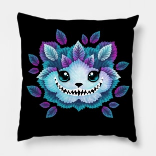 Mad cat of leaves Pillow