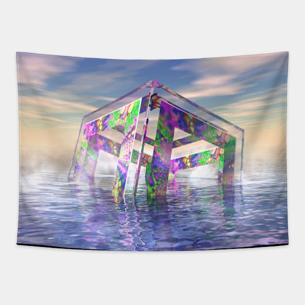 Floating Fractal Tapestry by perkinsdesigns