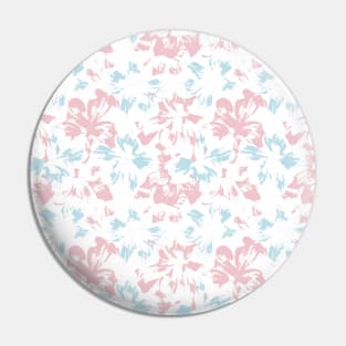 Pink and Blue Floral Patterns Pin