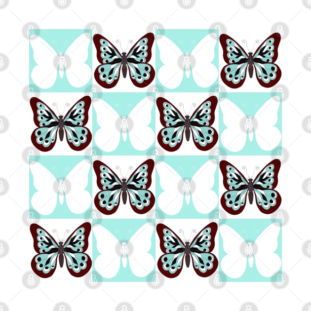 pattern with butterflies by YuliiaLestes