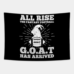 All Rise Fantasy Football Goat Arrived League Champion Draft Tapestry