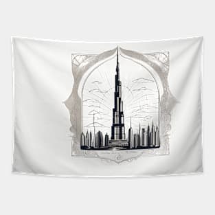 Burj Khalifa design Tapestry