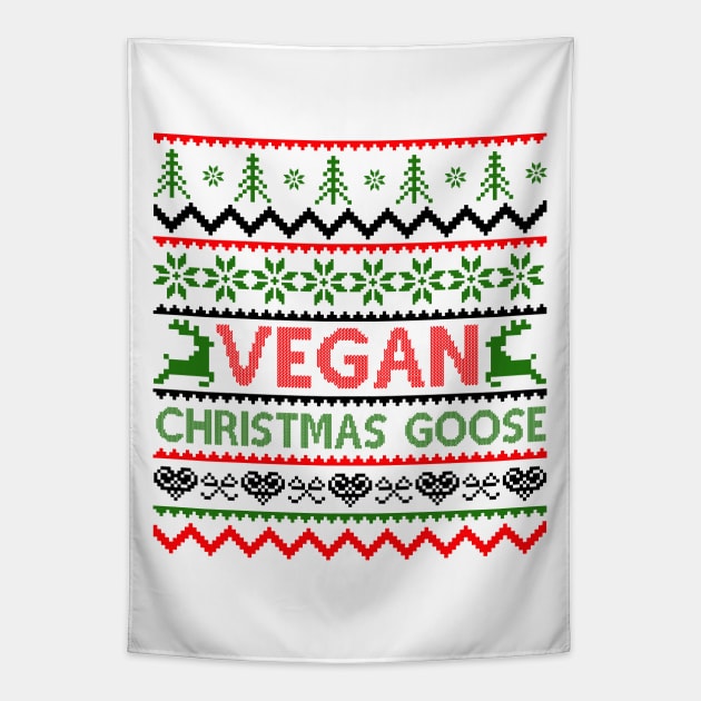 vegan christmas Tapestry by MZeeDesigns