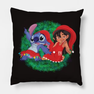 Christmas with Lilo & stitch Pillow