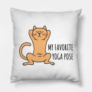 Sleeping Cat Yoga Pose Pillow