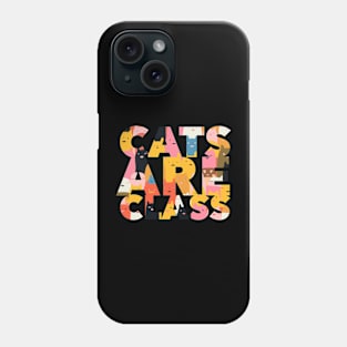 Cats are class. Cat lover modern and bright design Phone Case