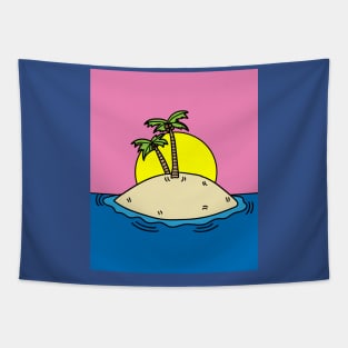 Lonely Island Relaxation Sun Tapestry