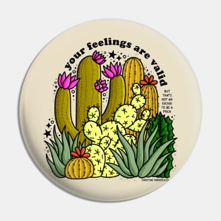 Valid Feelings Cactus Green Desert Prick Pin