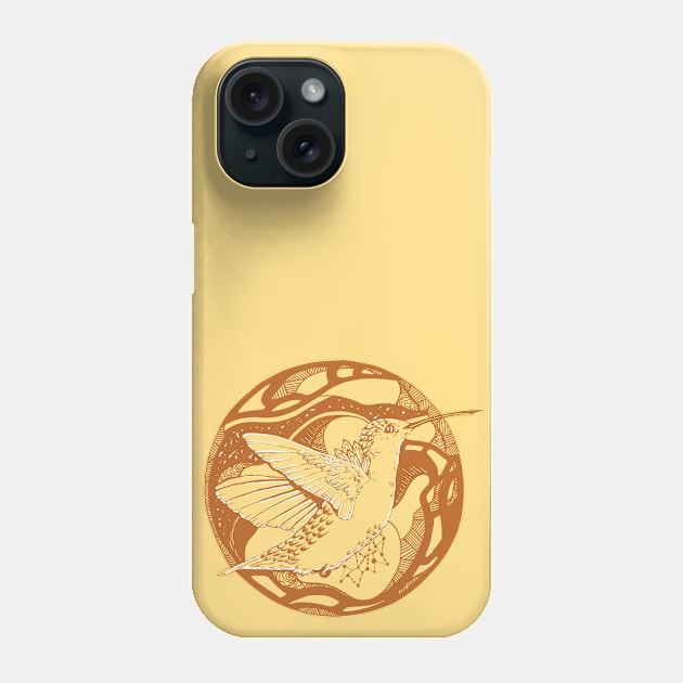 Terracotta Circle of The Hummingbird Phone Case by kenallouis