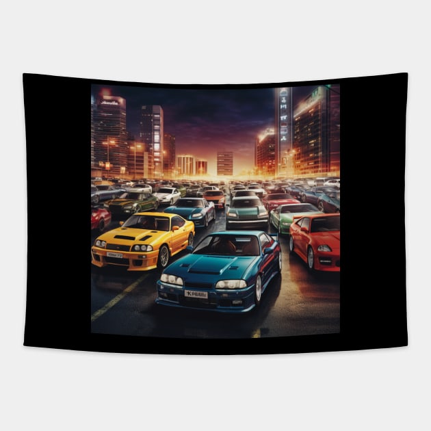 JDM Takeover Tapestry by Speed Culture Apparel