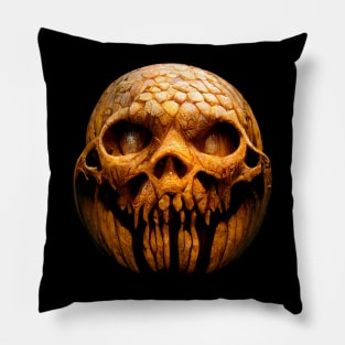 Scary Halloween Pumpkin Art Pillow