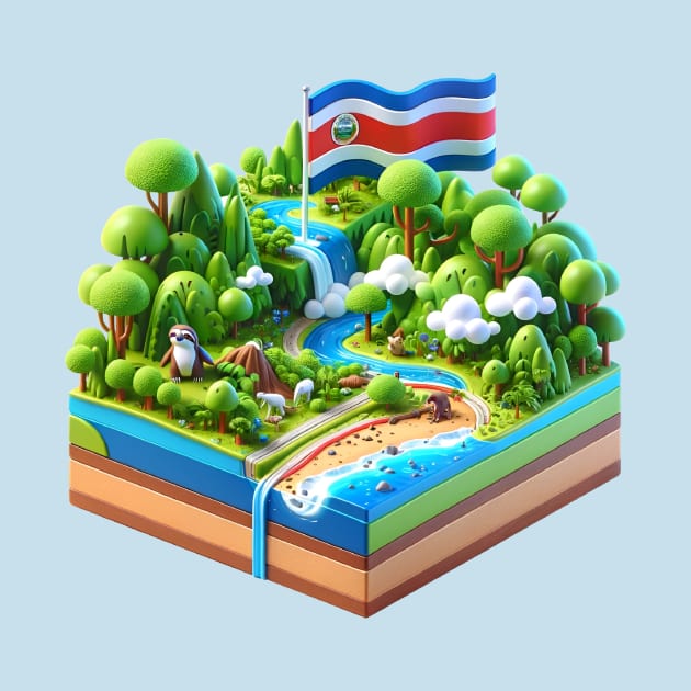 Costa Rica Landscape 3D Object by Mendel