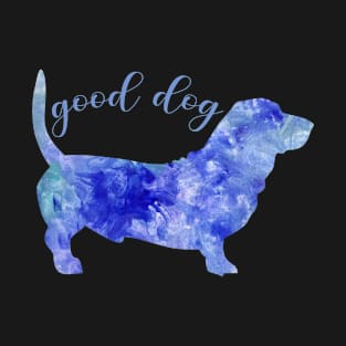 good dog watercolor blue T-Shirt