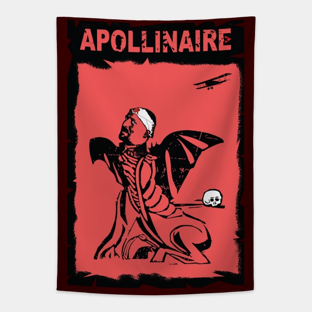 Guillaume Apollinaire - The Bulldozer of Surrealism Tapestry by Exile Kings 