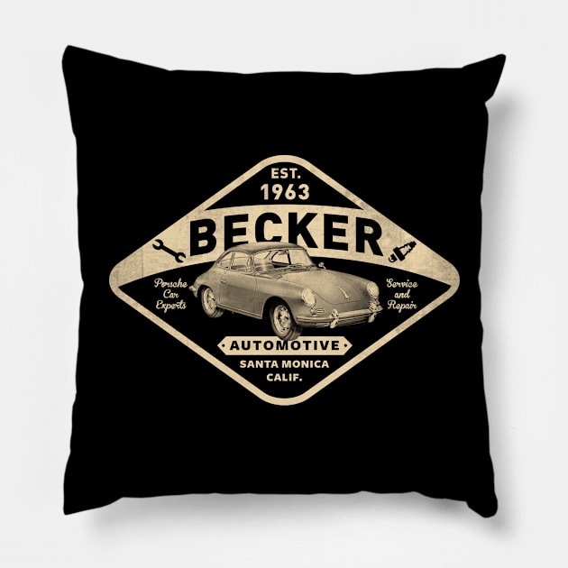 Becker Porsche 2 by Buck Tee Pillow by Buck Tee