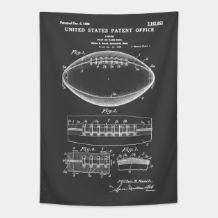 Football Ball Patent White Tapestry