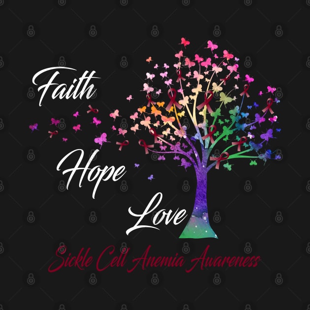 Faith Hope Love Sickle Cell Anemia Awareness Support Sickle Cell Anemia Warrior Gifts by ThePassion99