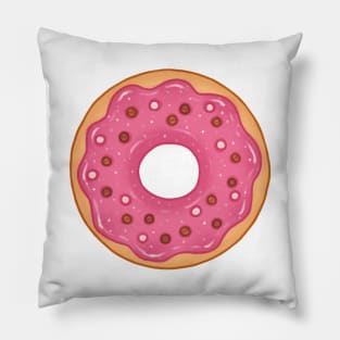 Pink Donut and Chocolate Pearls Pillow