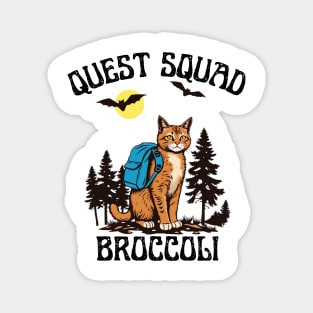 Quest Squad Broccoli Adventure Cat Fantasy Magnet