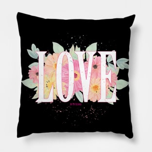 LOVE with flowers Pillow